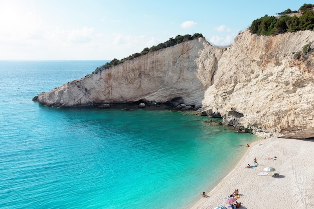 Lefkada 그리스 Porto Katsiki 해변 이오니아 제도