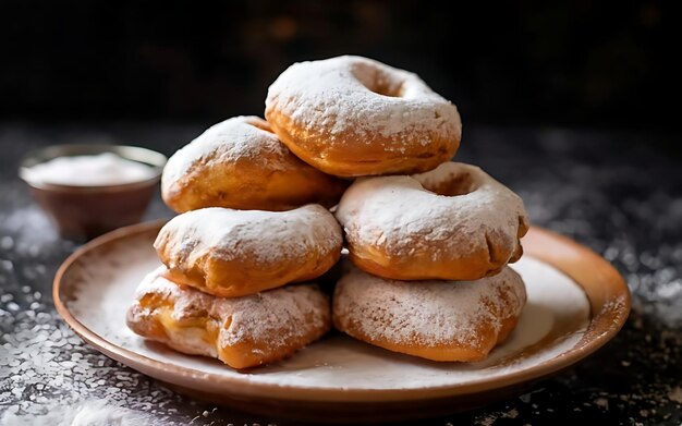 Leg de essentie van Beignet vast in een overheerlijke foodfotografie-opname