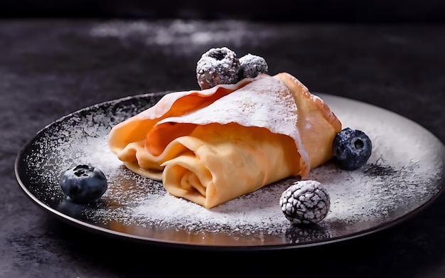 Leg de essentie van crêpe vast in een overheerlijke foodfotografie-opname