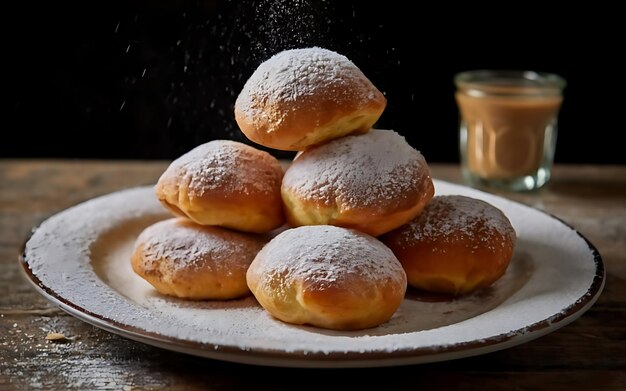 Leg de essentie van Sufganiyot vast in een overheerlijke foodfotografie-opname