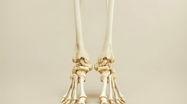 Photo a leg of a human skeleton