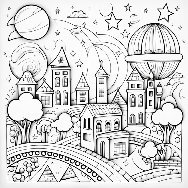 Photo legal pads art outline charm flat coloring book kawaii line art