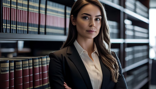 Photo legal support organization law degree law firm legal matters legal documents managing litigation general legal guidance company persons in formal work dress generative ai