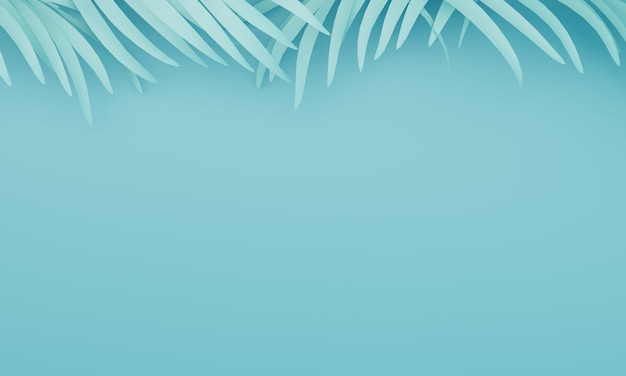 Lege achtergrond met palmbladeren Lege productstandaard met een geometrische vorm