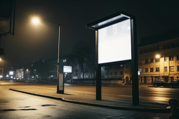 Lege banner op straat Illustratie AI GenerativexA