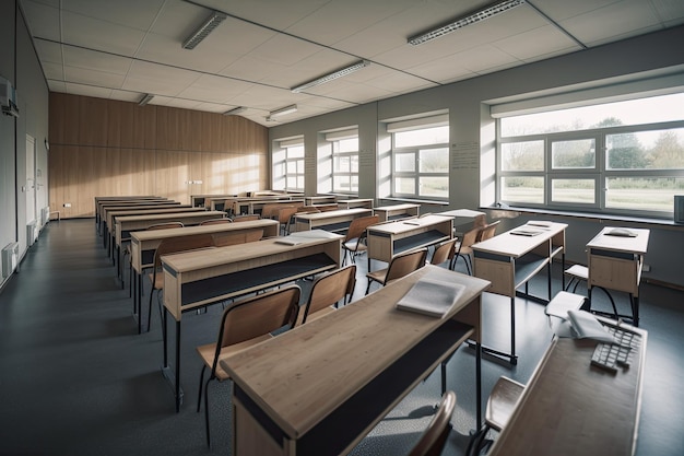 Lege collegezaal op de universiteit