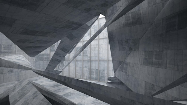 Lege donkere abstracte betonnen kamer interieur Architecturale achtergrond Nachtzicht van de verlichte