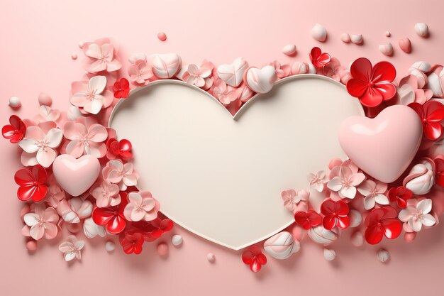 lege frame ruimte leeg met Valentines Theme achtergrond festival Valentines day generatieve ai