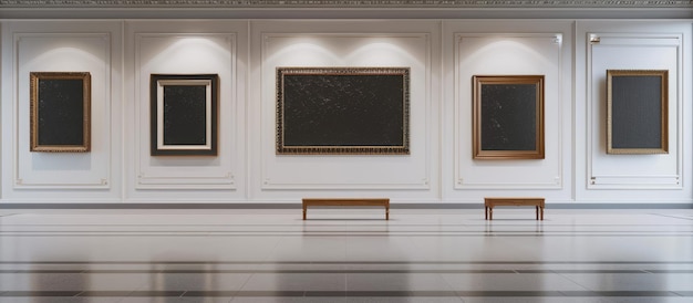 lege frames van kunstgalerijen
