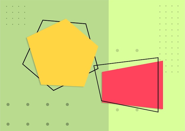 Lege geometrische vormen met kopieerruimte voor zakelijke advertenties over een lege achtergrond in kleur