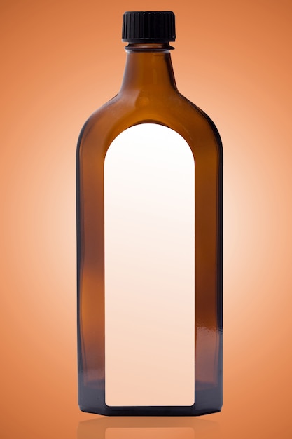 Foto lege glazen fles