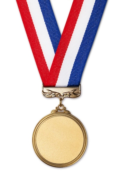 Lege gouden medaille op wit