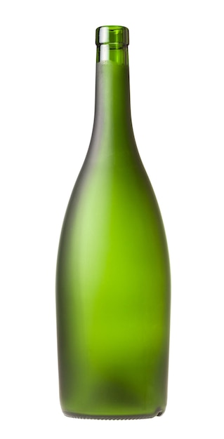 Lege groene cognac fles geïsoleerd op white