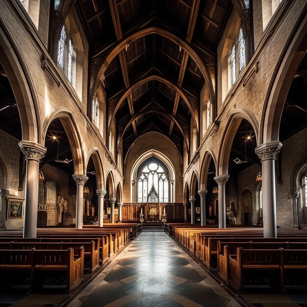 lege grote kerkkathedraal