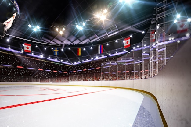 lege hockey arena in 3d render