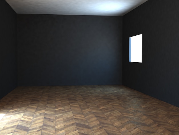 lege kamer 3d render