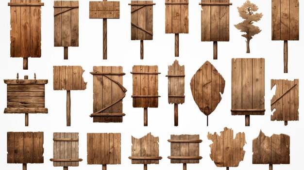 Foto lege lege houten rustieke bewegwijzering bord