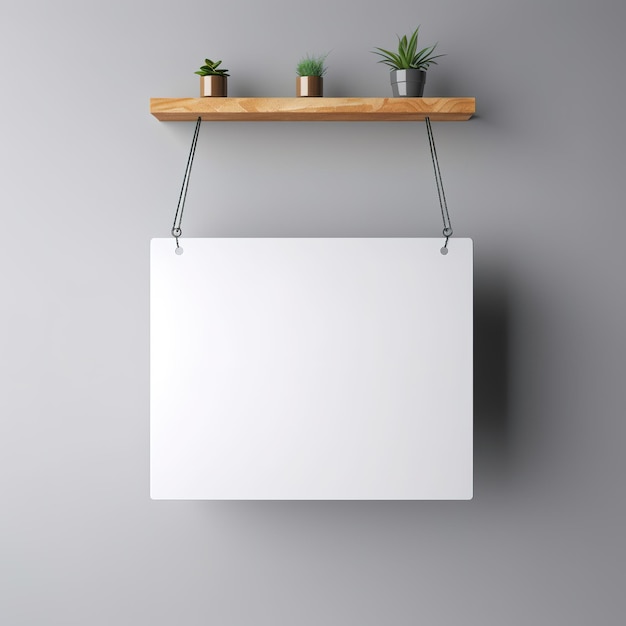 Lege minimale circulaire winkel uithangbord mockup