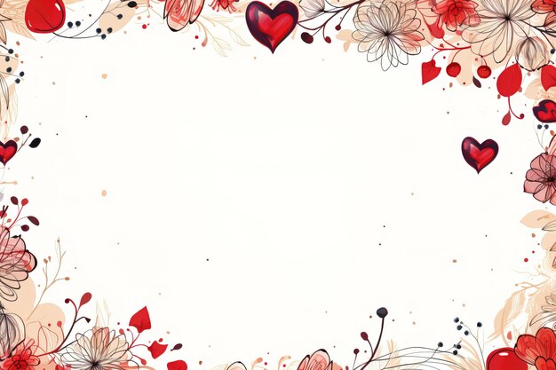 Lege note frame ruimte met valentines theme achtergrond festival valentines day generatieve ai