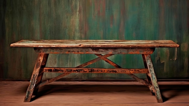 Lege ruimte met houten tafel