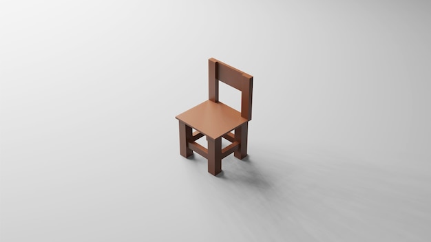 Foto lege stoel bedrijfsconcept, 3d render
