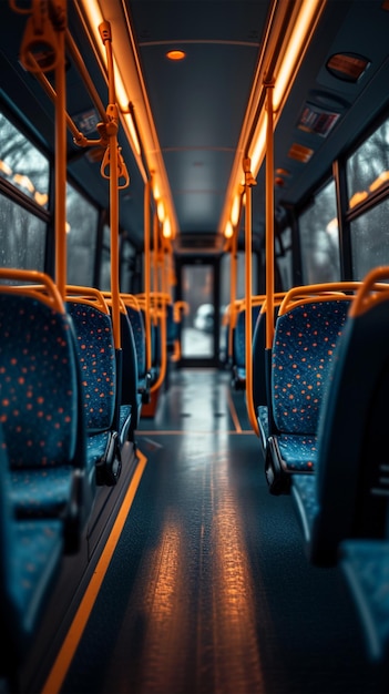Lege stoel in een reisbus die op passagiers wacht voor een excursie Vertical Mobile Wallpaper