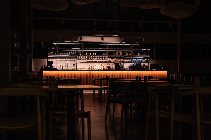 Foto lege stoelen in het café