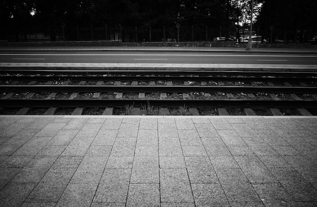 Lege straat spoor achtergrond