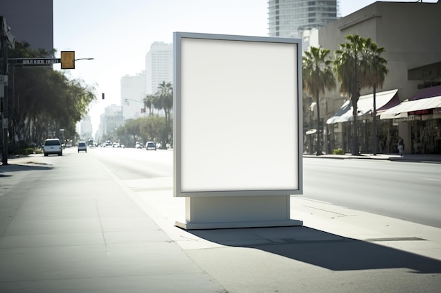 Lege straatreclame billboard mock-up stijl AI gegenereerd