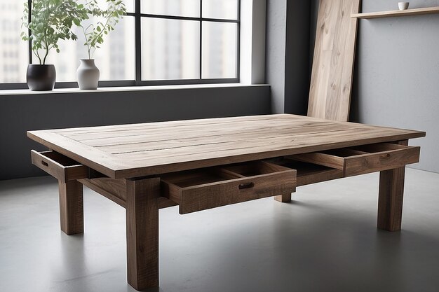 lege tafel voor montage van productvertoningen