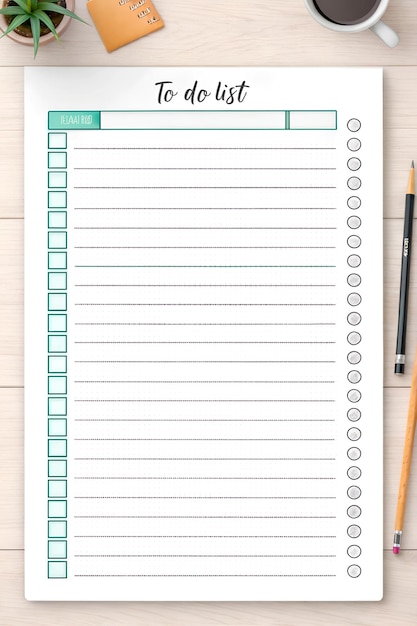 lege to-do lijst