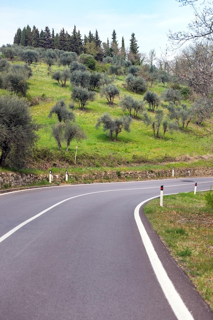 Lege weg bij Toscana