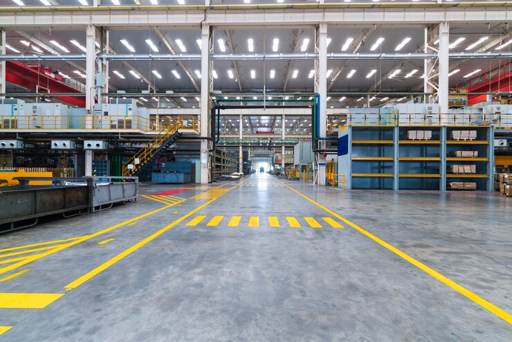 Foto lege werkplaats met een lift in een autoreparatiepost