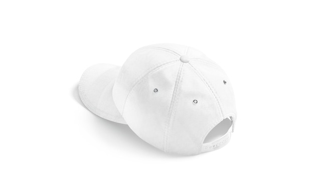 Lege witte baseball cap mockup achteraanzicht