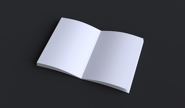 Lege witte catalogus boek 3d render