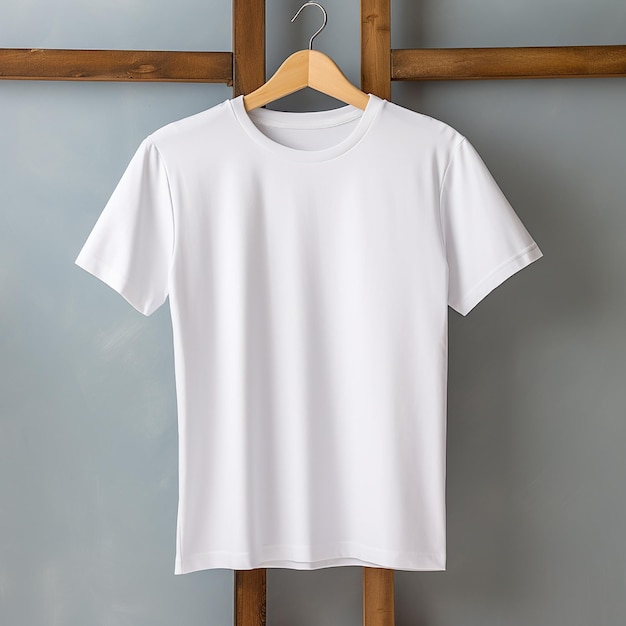 Lege witte t-shirt voor mockup-ontwerp focus op hoge resolutie t-shirt van hoge kwaliteit