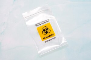 Lege zak voor medisch afgedankt biologisch gevaarlijk biologisch afval