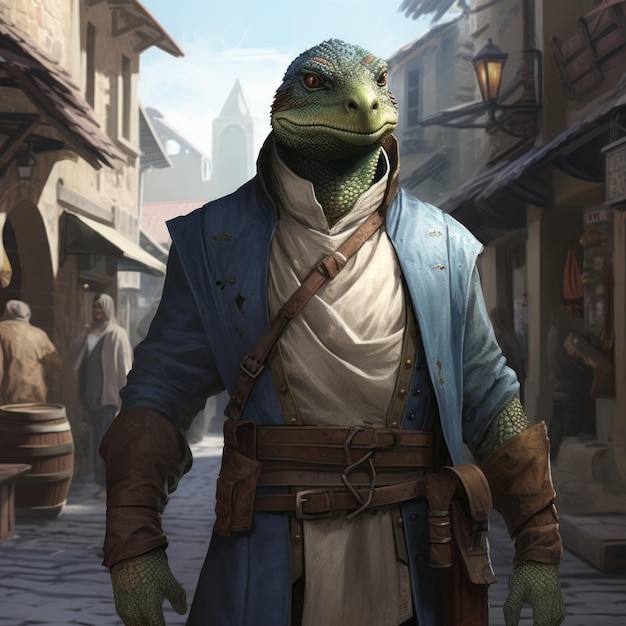 Foto legends unleashed een glimp in de lizardfolk's ancient town dungeons and dragons 5e character