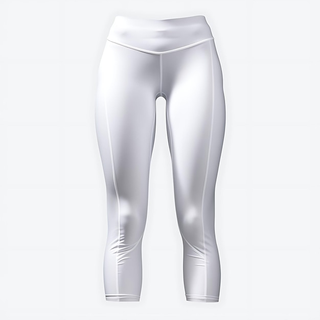 Photo leggings spandex or nylon form fitting form design style for fashions clothers on clean background