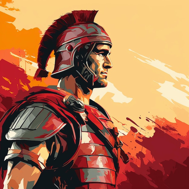 legionary red background