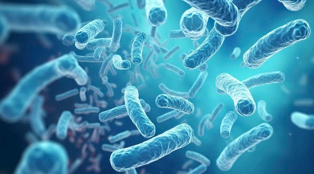 Legionella pneumophila Bacteria Medical 3d illustration