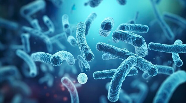 Legionella pneumophila Bacteria Medical 3d illustration