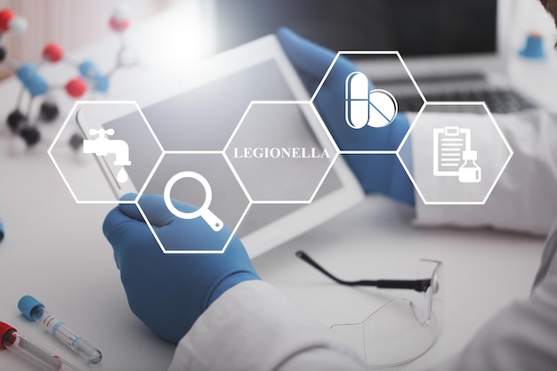 Legionella test medisch concept.