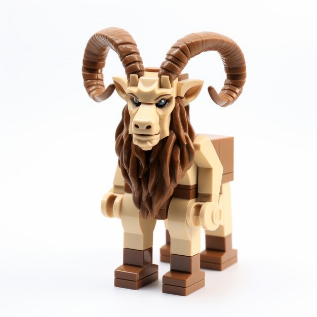 Photo lego capricorn naturalistic tones with strong facial expression
