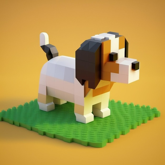 Foto un cane lego fatto con i lego e un cane lego.