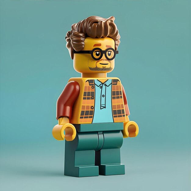 A Lego Figure Of A Man With A Shirt That Says The Name Of A Man Premium AI generated image