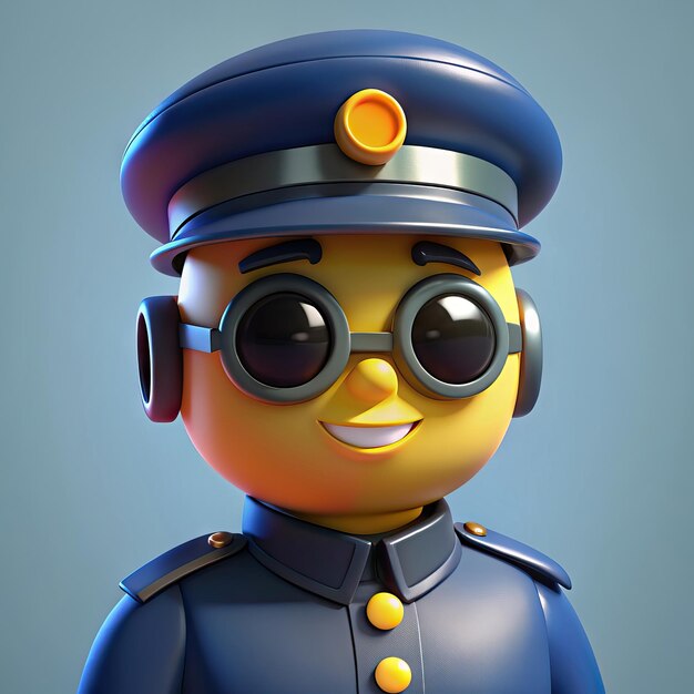 Photo a lego figure with glasses and a pilot hat