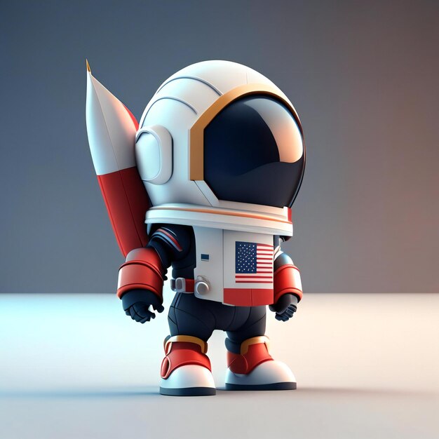 a lego figure with a rocket on its back