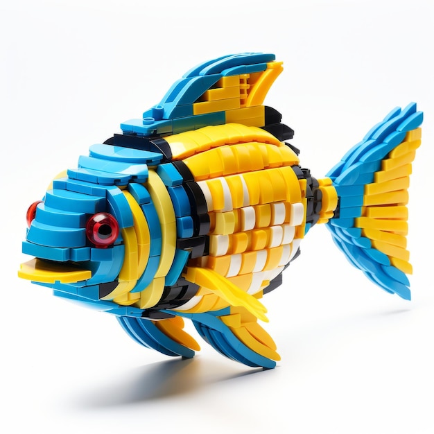 Lego Fish Full Body Isolated On White Background