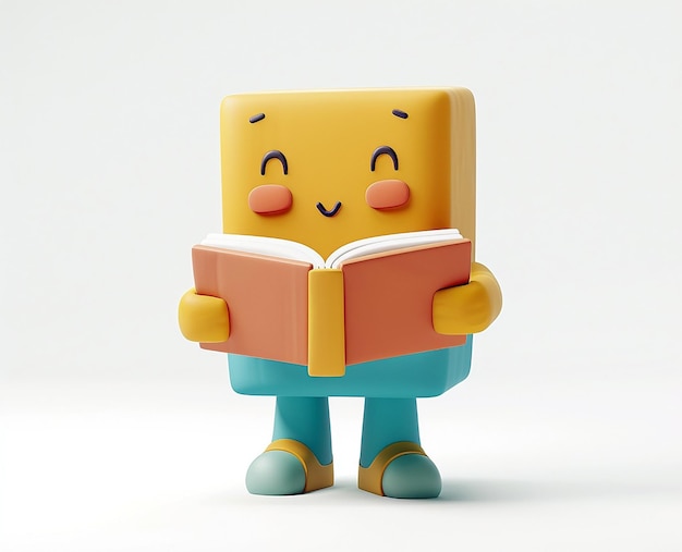 a lego man with a book called a face